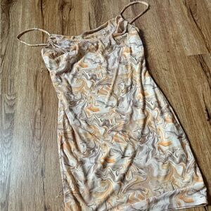 Swirl Pattern Spaghetti Strap Dress